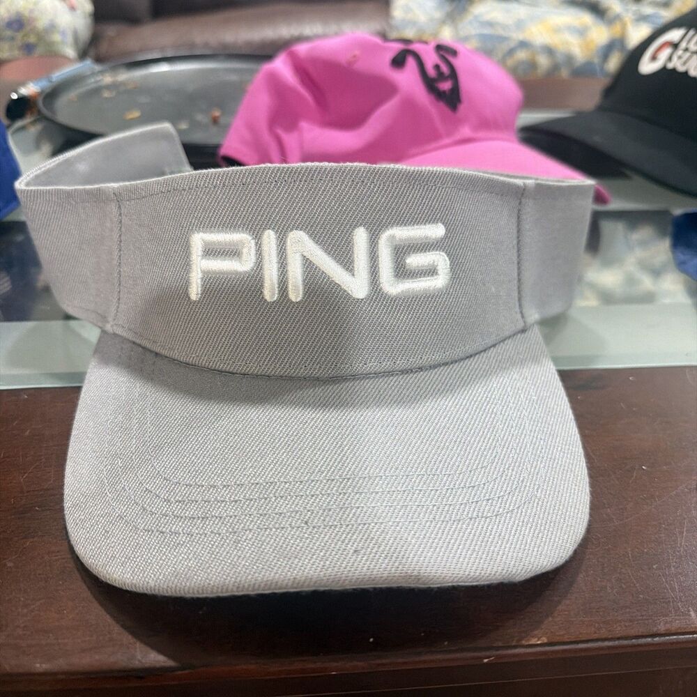 Ping Golf Tour Adjustable Grey Sun Visor Unisex Hat Outdoor Hike Gray